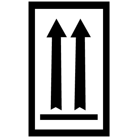 Bsc Preferred 3 x 5'' - Two Black Arrows Over Black Bar Arrow Labels BUY00023924